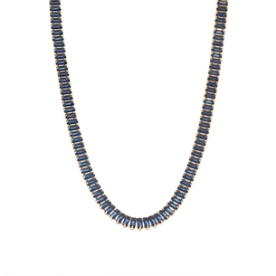 Product Κολιέ Γυναικείο SENZA με Μπλε Πέτρες από Επιχρυσωμένο Ατσάλι base image